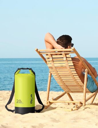 Водонепроникний мішок Glymnis 20L Dry Bag - мішок для активного відпочинку, плавання, кемпінгу (світло-зелений)