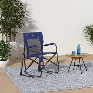 Зручне крісло-гойдалка GCI Outdoor Kickback для відпочинку на природі та кемпінгу, колір Heathered Indigo (Королівський синій)