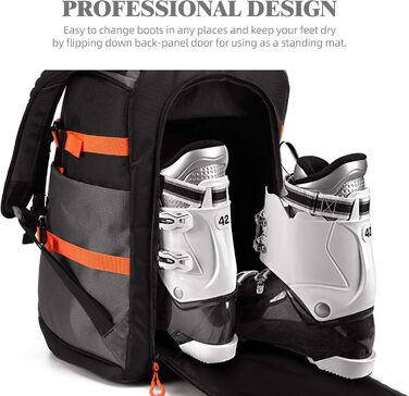 Сумка для сноуборду/лиж TurnWay | Для зберігання та транспортування спорядження, куртки, шолома, маски, рукавиць та аксесуарів. Колір: сіро-помаранчевий