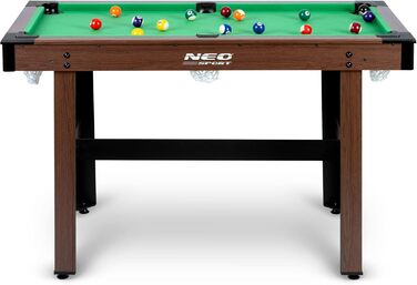 Більярдний стіл Neo-Sport 4 фути 122x61x76 см, ігровий набір