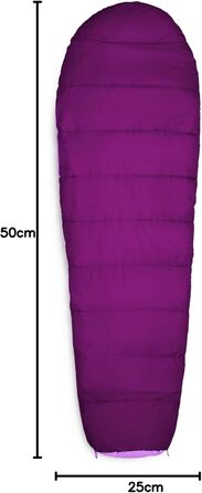 Спальний мішок Where Tomorrow Mumienschlafsack Violett 230x80 см - фіолетовий, для кемпінгу, теплий