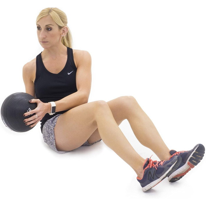 М'яч для ударів ProsourceFit Slam - 13.6 кг (50 фунтів) - для силових та кардіотренувань, чорний