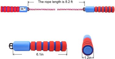 Скакалка Springseil Sunshine Smile: швидка, регульована, з лічильником, для дітей та спорту (червона, синя)