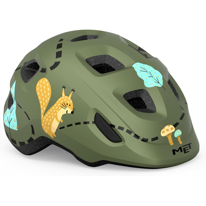Дитячий велосипедний шолом MET Hooray, зелений, S/M (52-55 см), унісекс