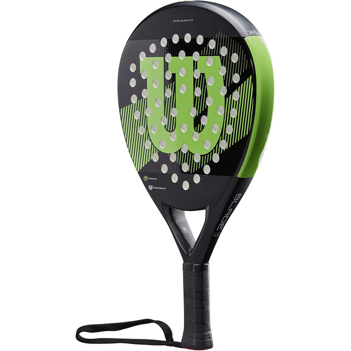 Падeль-ракетка Wilson Blade Elite, скловолокно/EVA, 365 г, чорний/зелений, WR033011U2