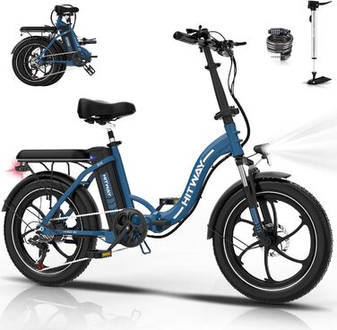 Електровелосипед HITWAY BK6SL 20x3.0, 250W, 36V/13Ah, 7 швидкостей, складаний алюмінієвий Pedelec