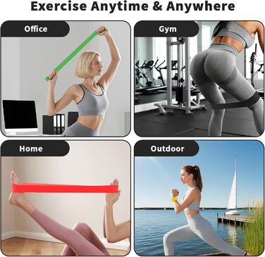 Набір еластичних стрічок для фітнесу (рожеві, 5 шт.)