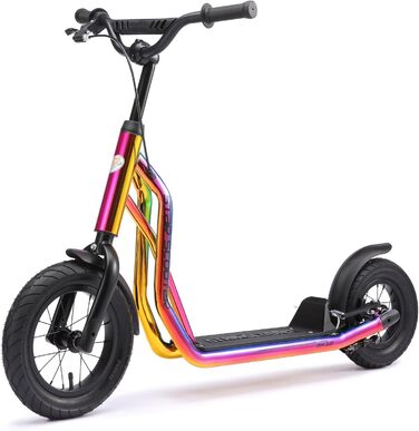 Дитячий самокат STAR SCOOTER з надувними колесами 12/10 дюймів, для міста, від 6-7 років