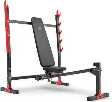 Регульована лава для жиму Marbo Sport MH-L107 2.0 з тримачем для штанги, чорна, вироблено в ЄС