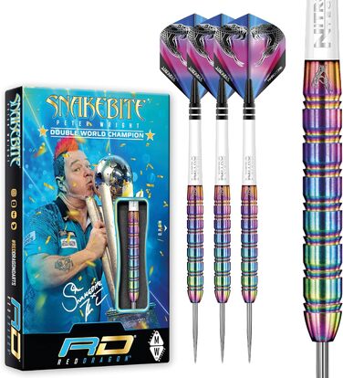 Професійний набір дротиків Red Dragon Peter Wright Snakebite 1 Wolfram 22 г з крилами та стрижнями
