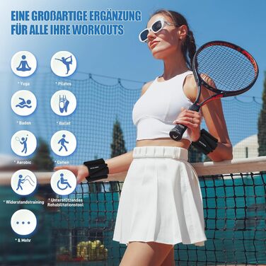 Набір манжет для ніг та рук BECOJADDE (0.45 кг/0.9 кг) – для фітнесу, йоги, пілатесу, ходьби, бігу. Регульовані вантажні манжети для жінок та чоловіків (Чорний, 1.8 кг пара)