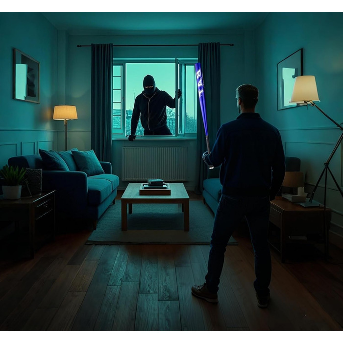 Бейсбольна бита 82 см (32 дюйми), алюмінієва з неслизькою ручкою, блакитна. Підходить для бейсболу та самозахисту