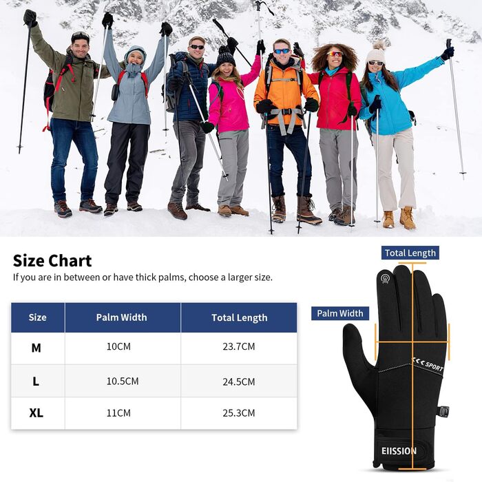 Рукавички зимові для їзди на велосипеді, рукавички для катання на велосипеді з сенсорним екраном, тепла рукавиця для катання на велосипеді, рукавички для катання на лижах, рукавички для їзди на велосипеді, непромокаючі, спортивні, для роботи, для походів 