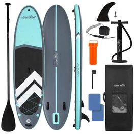 Надувний SUP-борд SereneLife для сім'ї та собак, 89см, до 200кг: комплект з веслом, насосом, рюкзаком