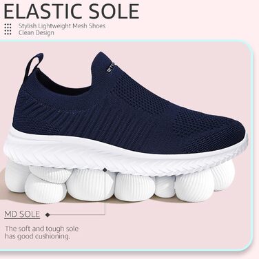 Жіночі кросівки Littleplum: дихаючі, легкі, спортивні, чорно-білі (41 EU, темно-синій)