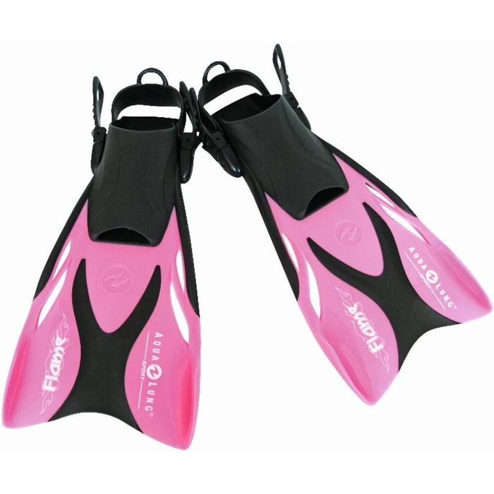 Дитячі плавальні ласти Aqua Lung Sport Flame Junior рожеві 33-36 для плавання та снорклінгу