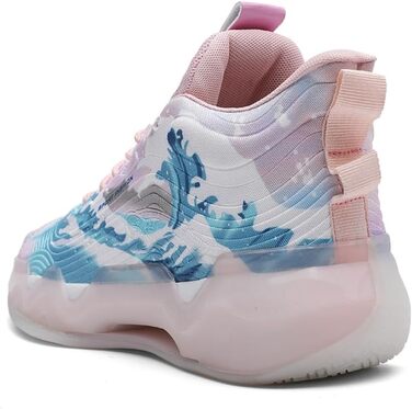 Кросівки баскетбольні чоловічі/жіночі, спортивні, для бігу, тренувань, повсякденного носіння, легкі, з неслизькою підошвою, зносостійкі, кольори рожевий/блакитний, розмір 40 EU