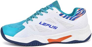 Тенісні кросівки для чоловіків та жінок, зала, молодь, піклбол, бадмінтон, зручні кросівки тренера, фітнес, неслизькі зала, білий, зелений, 38 EU