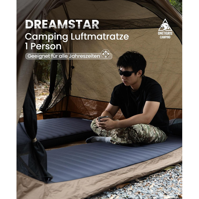 OneTigris Dreamstar самонадувна повітряна матрац для кемпінгу, подорожей та авто (70x198 см)