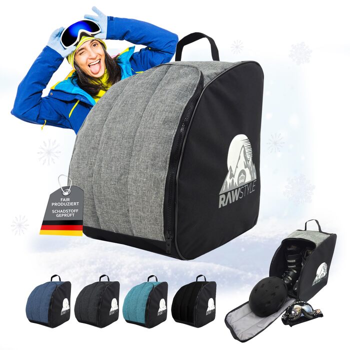 Чохол для лижних черевиків Rawstyle: рюкзак для лиж, черевиків, шолома, хард- та софт-боти, інлайни. Сірий, модель 3
