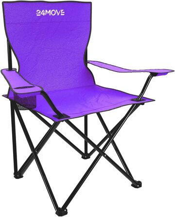 Складний стілець 24MOVE® для кемпінгу, риболовлі та відпочинку на природі (фіолетовий)