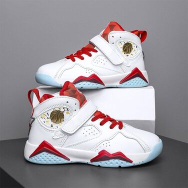 Дитячі баскетбольні кросівки: антиковзаючі, для хлопчиків та дівчаток, розміри 28-39 EU, червоно-білі