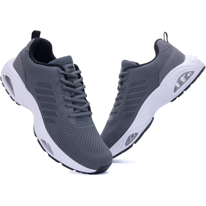 Кросівки для бігу чоловічі GANNOU - спортивні, легкі, дихаючі, з амортизацією, розмір 40-47, сірий колір