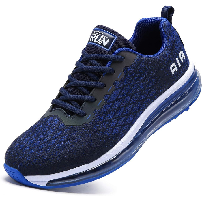 Кросівки для бігу Azooken: чоловічі та жіночі, для занять спортом, джогінгу, тенісу, бігу по вулицях, повсякденного носіння, активного відпочинку, фітнесу, трейлраннінгу. Розміри 36-47. Колір: білий, синій.