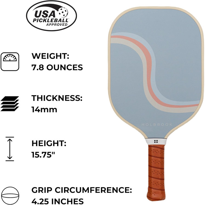 Плече Пікбол Holbrook Performance з карбону, графітове покриття, Polypropylen, Day N' Night (з відмоткою)