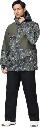 Сніговий костюм чоловічий HOUZONIY, теплий, вітронепроникний, 2-частинний, розмір L, чорний