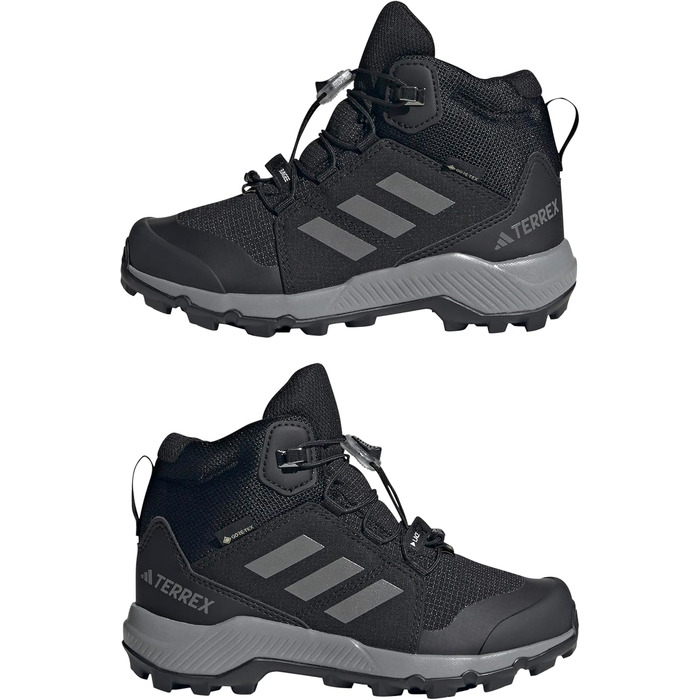 Дитячі трекінгові черевики Adidas Terrex Mid Gore-TEX, Core Black/Grey Three/Core Black, 32 EU