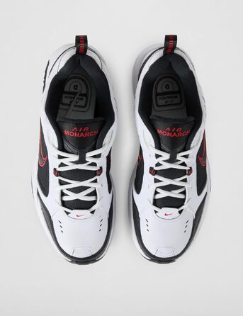 Чоловічі кросівки Nike Air Monarch IV для фітнесу та прогулянок, White Black Varsity Red, розмір 42 EU