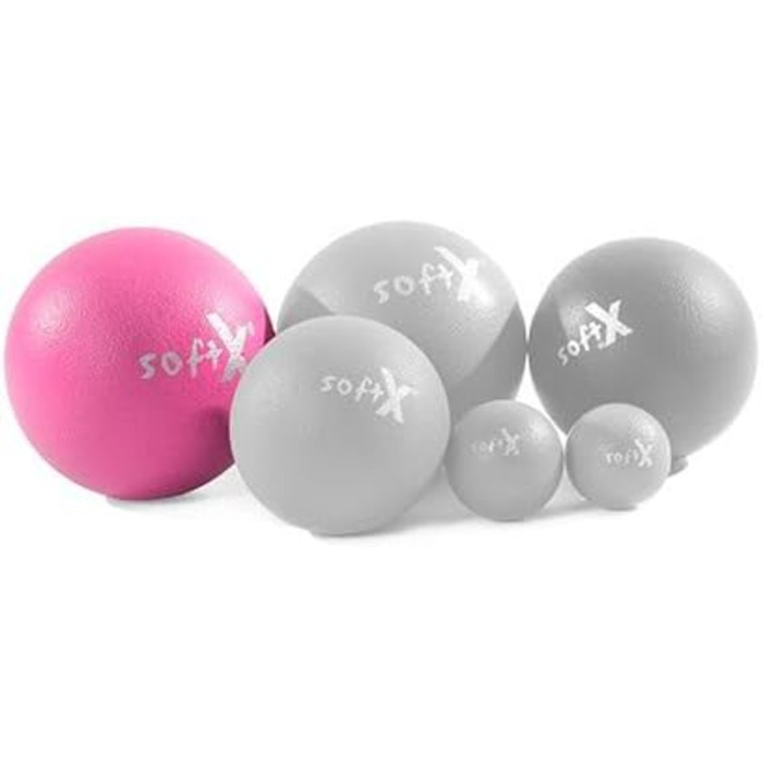 М'яч для фасціального масажу softX Rhea з чохлом, діаметр 21 см, рожевий, для спорту та реабілітації