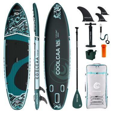 SUP дошка COOLCAA 355 см надувна, з веслом та аксесуарами, для дорослих до 222 кг