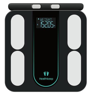 Цифрова вага для тіла з Bluetooth, аналіз складу тіла, 18 показників, BMI, м'язова маса, APP, 8 електродів