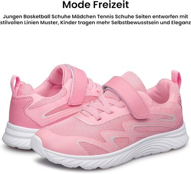 Дитячі кросівки Raoendis для хлопчиків та дівчаток - спортивні, для занять у залі, легкі, з дихаючим матеріалом (29 EU, Рожевий)