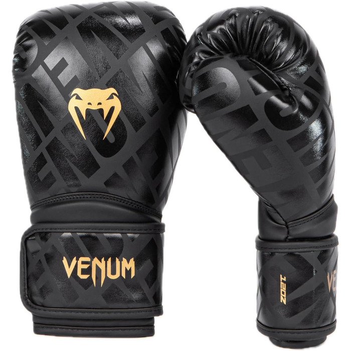 Боксерські рукавички Venum Contender чорного та золотого кольору, 14 Oz, Contender 1.5 XT