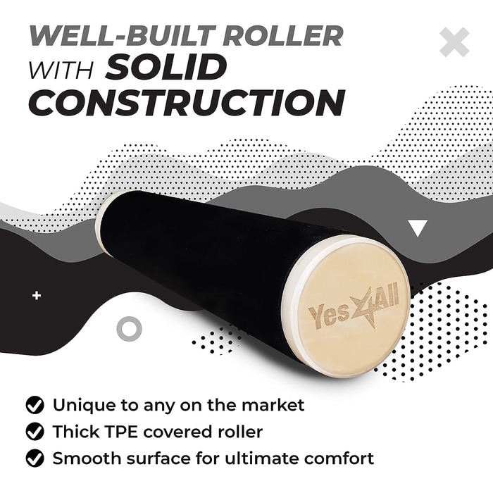 Yes4All Дерев'яний балансборд для дому, серфборд для тренувань всіх рівнів, чорний