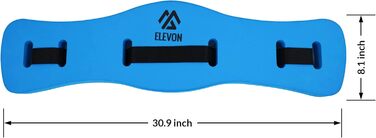 Комплект для плавання Elevon: гантелі для води, плавальний пояс і буй для ніг, синій