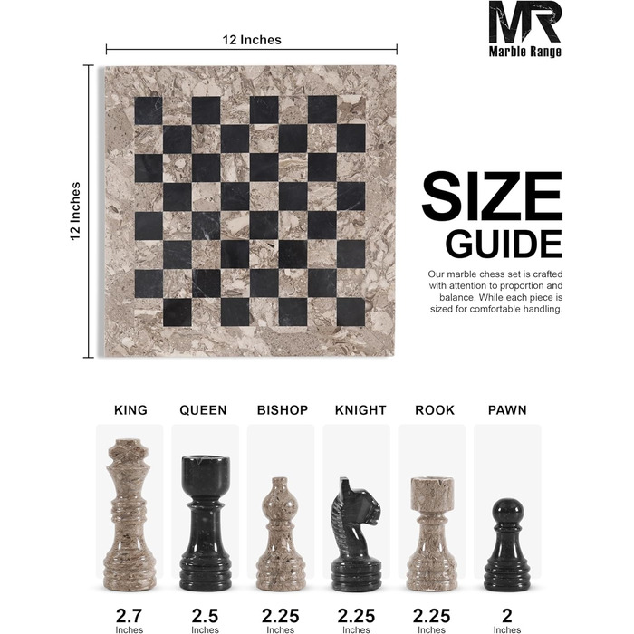 Шаховий набір з мармуру для дорослих, ручної роботи, 32 фігури, 2 додаткові королеви, коробка для зберігання, розкішна подорожна гра, елегантний подарунок для дому (чорний & кораловий) (Океанічний & Чорний)