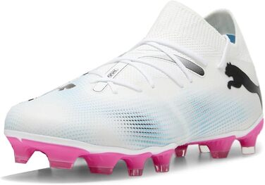Жіночі футбольні бутси PUMA Future 7 Match Firm для штучного покриття (41 EU, Puma White/Puma Black/Poison Pink)
