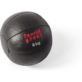 Медбол PAFFEN SPORT Star зі шкіри для силових тренувань, чорний, 6 кг
