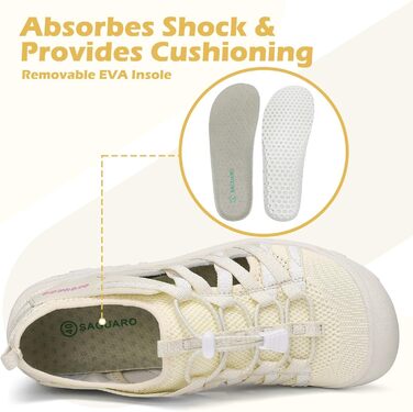 Трекінгові сандалії для жінок SAGUARO - зручні, дихаючі, розмір 36-42 (EU 42, бежеві)