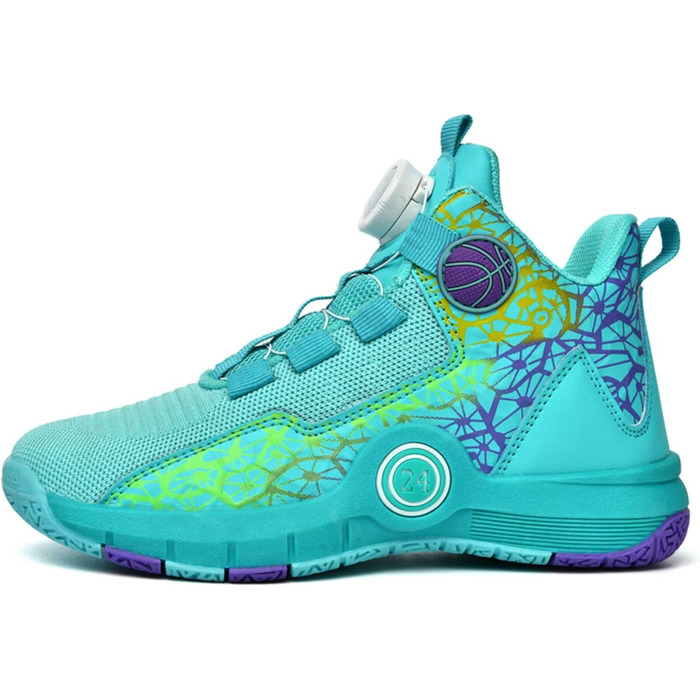 Баскетбольні кросівки з антиковзким покриттям High Top, легкі та дихаючі, зелені, розмір 39 EU, вузька колодка