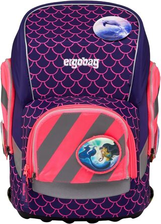 Набір безпеки ergobag pack з відбивачами, 3 шт, універсальний розмір, рожевий, для рюкзаків pack, cubo, cubo light після липня 2019