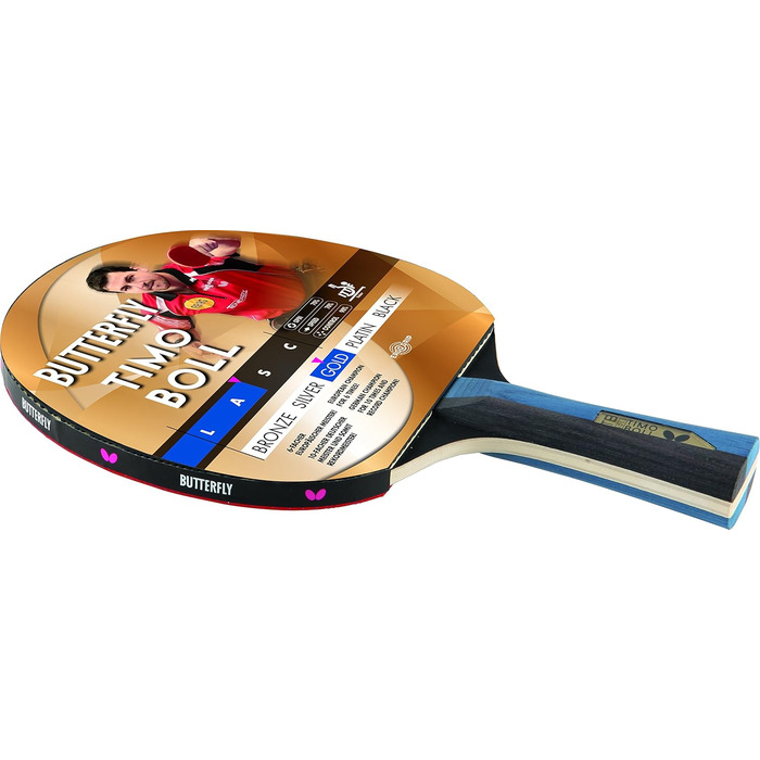 Професійна ракетка для настільного тенісу Butterfly Timo Boll Gold, ITTF сертифікована, високоякісна, для досвідчених гравців, комплект із чохлом