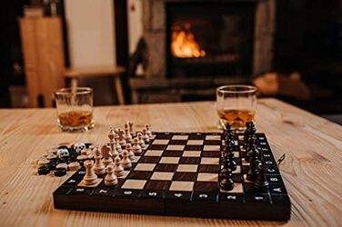 3-в-1 Шахи, Нарди, Шашки Master of Chess | Дорожній набір 26 см | Ручна робота для дітей і дорослих
