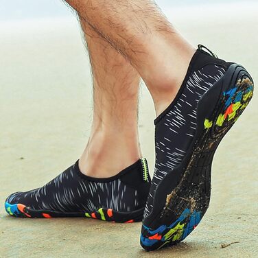 Чоботи для плавання та водних видів спорту для жінок та чоловіків. Нековзкі, швидковисихаючі, розмір 36-45 (39 EU, A Чорний)