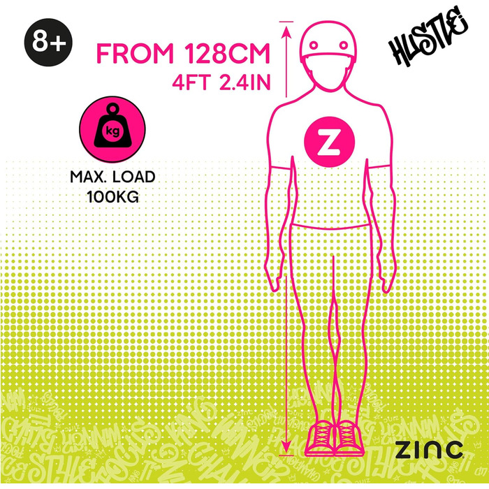 Дитячий трюковий ролер Hustle: легкий, з професійним кермом, підшипниками ABEC та колесами 100 мм