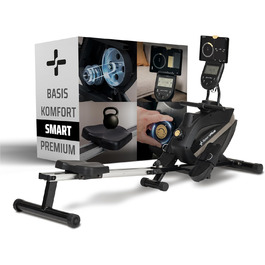 Гребний тренажер SportPlus для дому, складаний, з тихою магнітною системою гальмування, комп'ютером для тренувань, для дому, фітнес-обладнання, сумісний з додатком